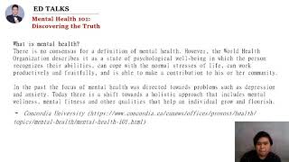 Mental Health 101: Discovering the Truth | Eros Vlogs