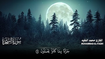 سورة السجدة كاملة مكتوبة  للقارئ الشيخ محمد الفقيه   تلاوة خاشعة ومؤثرة😌💚