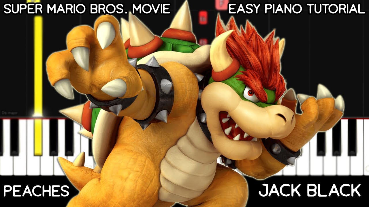 Bowser - Peaches (The Super Mario Bros. Movie) - EASY Piano