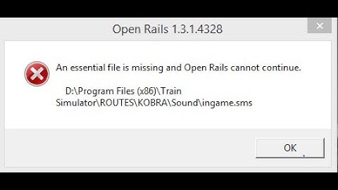 How to solve the problem of missing INGAME . SMS in open rails .
