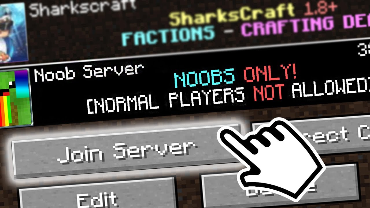 ONLY NOOBS CAN PLAY THIS MINECRAFT SERVER! - YouTube