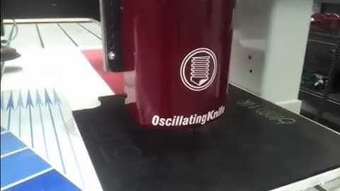 Multicam CNC routing machine knife cutting 6mm rubber gasket material