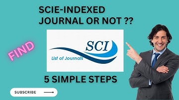 How to check whether you paper is published in SCI Indexed journal or not?| SCI Journal