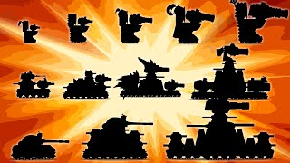 Evolution KV-44: hybrids, skibidi toilet, skeleton - cartoons about tanks