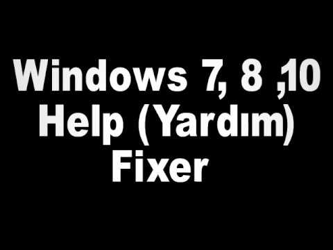 Windows 7, 8 ,10 Help Yardım Fixer