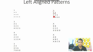 Patterns - 1: Left Aligned Triangles