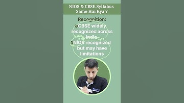 Is NIOS & CBSE Syllabus the Same?🤓#shorts