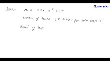 Two coplanar and concentric circular loops are of radii 0.5 cm and 11 cm, respectively. These loops…