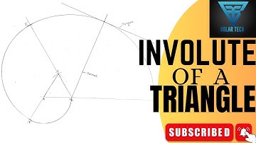 How to draw INVOLUTE OF TRIANGLE with normal and tangent | engineering drawing