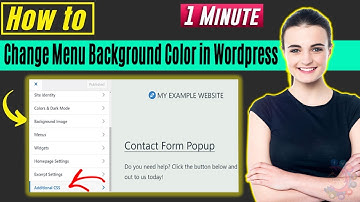 How to change menu background color in wordpress