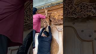 Tips cara pemasangan Nanasan Gebyok Ukir Kudusan #rumahjawa #gebyoklawas #gebyokantik