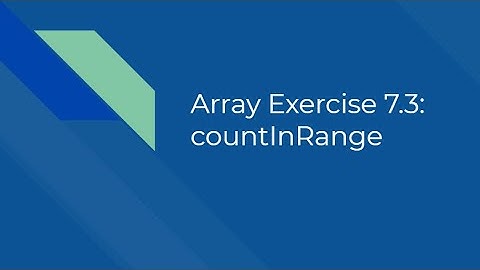 Exercise 7.3: countInRange