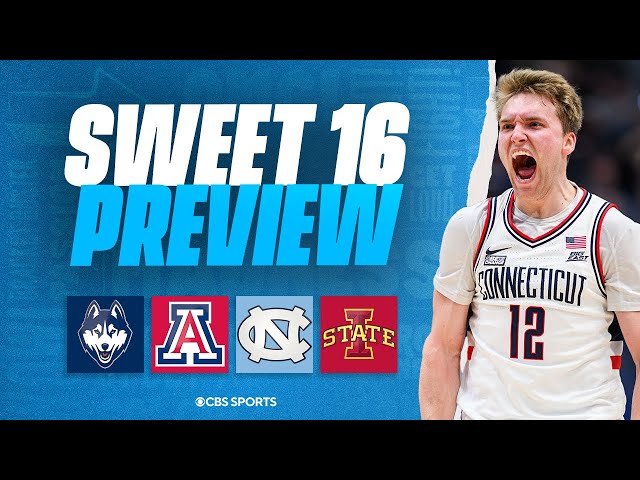 2024 NCAA Tournament Sweet 16 THURSDAY SLATE PREVIEW: National Championship REMATCH | CBS Sports