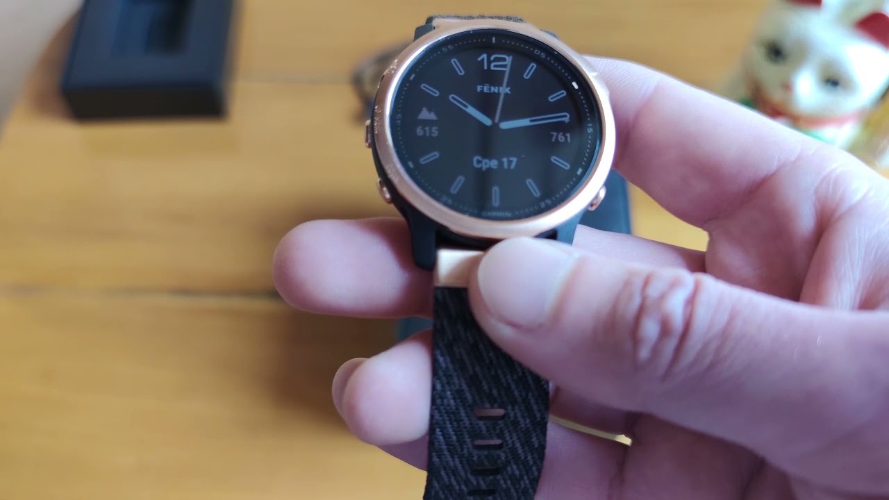 Смарт-часы Garmin Fenix 6S Sapphire Rose Goldtone with Heathered Black Nylon Band, North Unboxing
