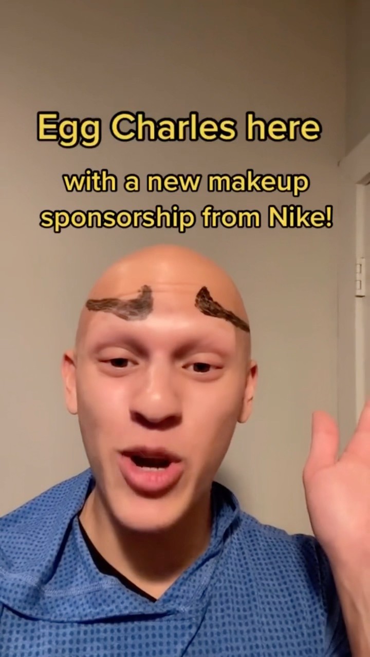 My EYEBROWS are SPONSORED BY NIKE! #comedy #funny #lol #alopecia