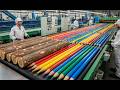 Inside a Modern Pencil Factory | How Millions of Pencils Are Made Every Year