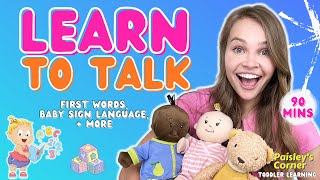 Learn to Talk  Baby Learning 2 | First Words for Babies & Toddlers | Sign Language for Babies