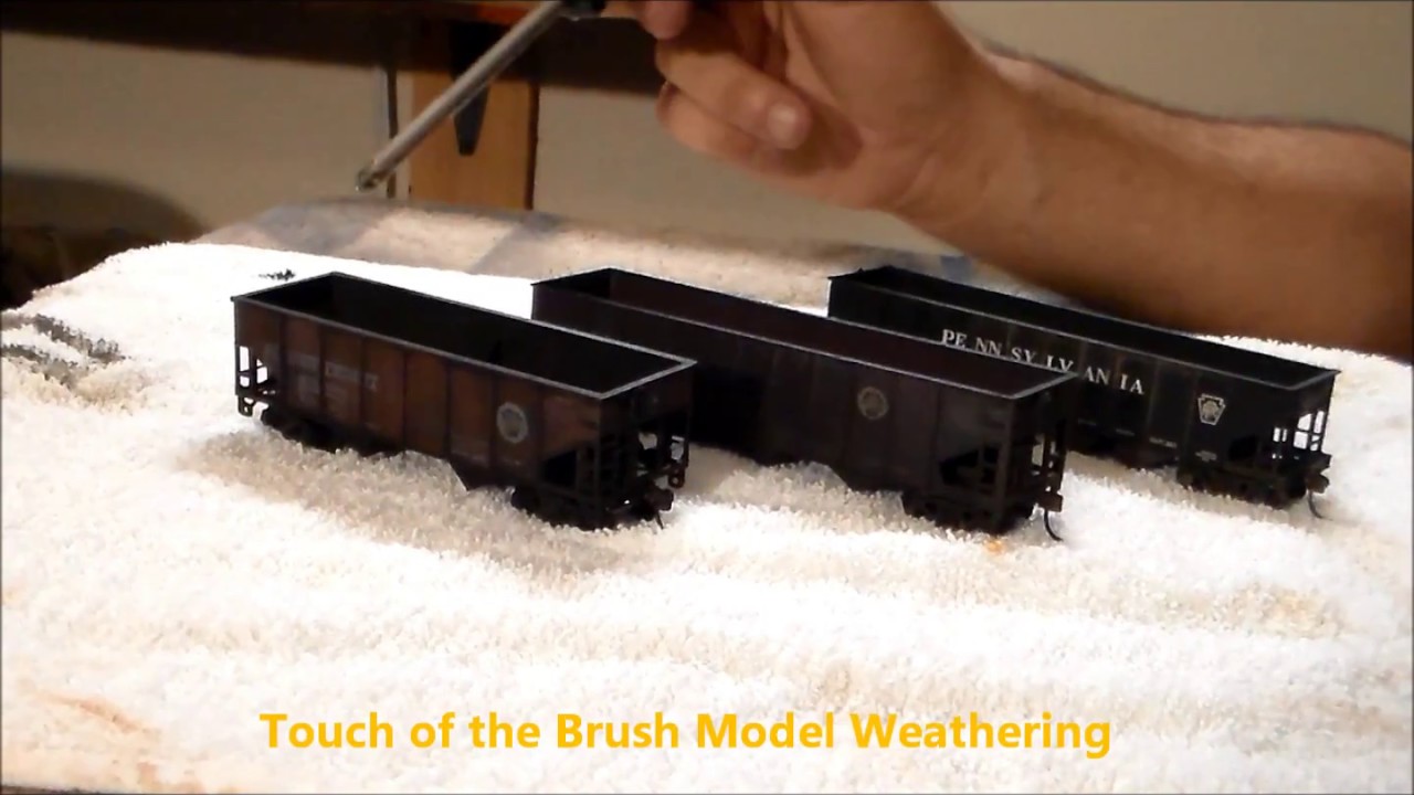 Weathering HO Scale Coal Cars YouTube