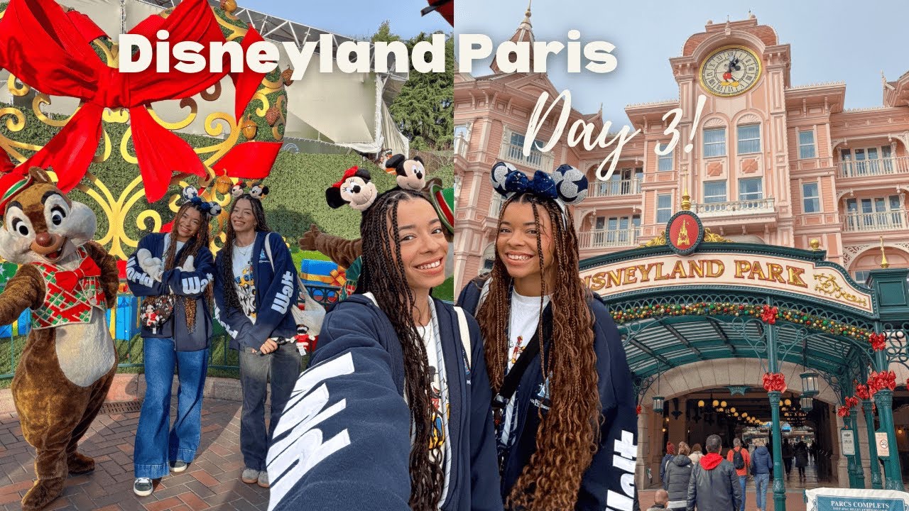DISNEYLAND PARIS! 🐭🇫🇷🎄| DAY 3 Disneyland Park | Rope dropping, Christmas show & shopping & more!