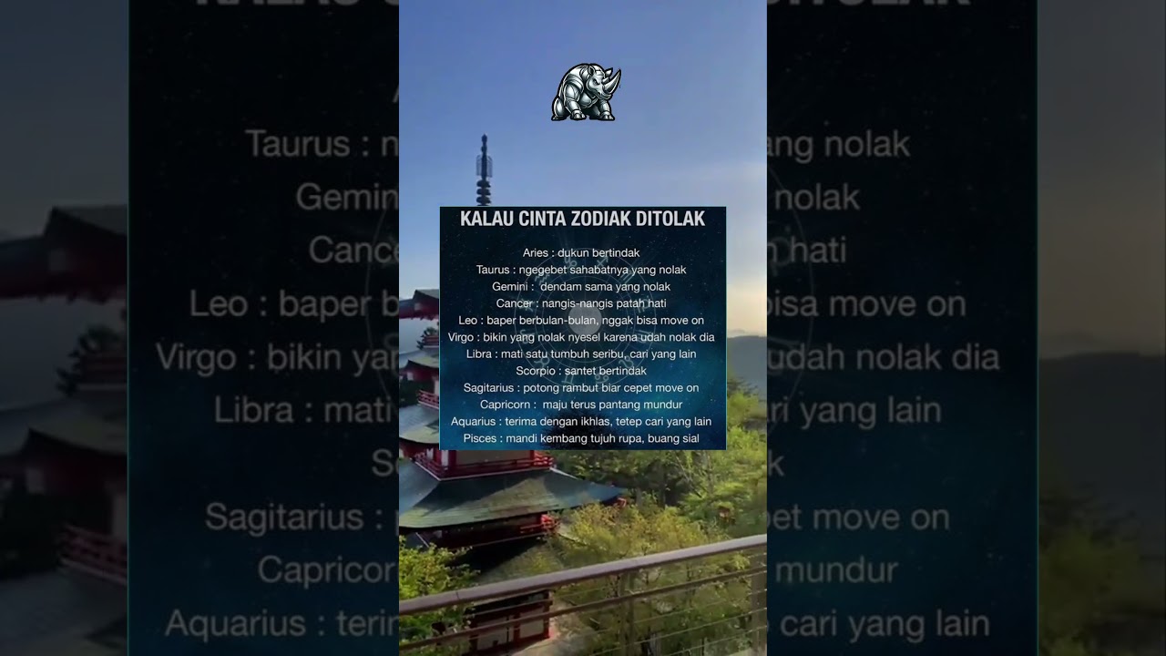 kalau cinta zodiak di tolak 