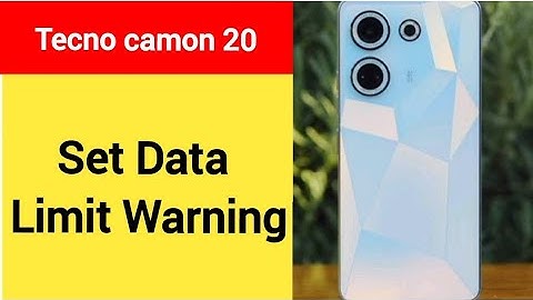 how to set data limit warning,Tecno camon 20 me data limit kaise set kare