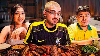 N3on Brazilian Steakhouse All You Can Eat Mukbang!