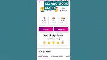LIC ADO 1st MOCK TEST SCORE GUIDELY #licado #ytshorts #unacademy #bank #insurance #instagram #licaao