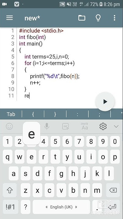 Program to Calculate | Fibonacci series in c language |#fibonacci # ...