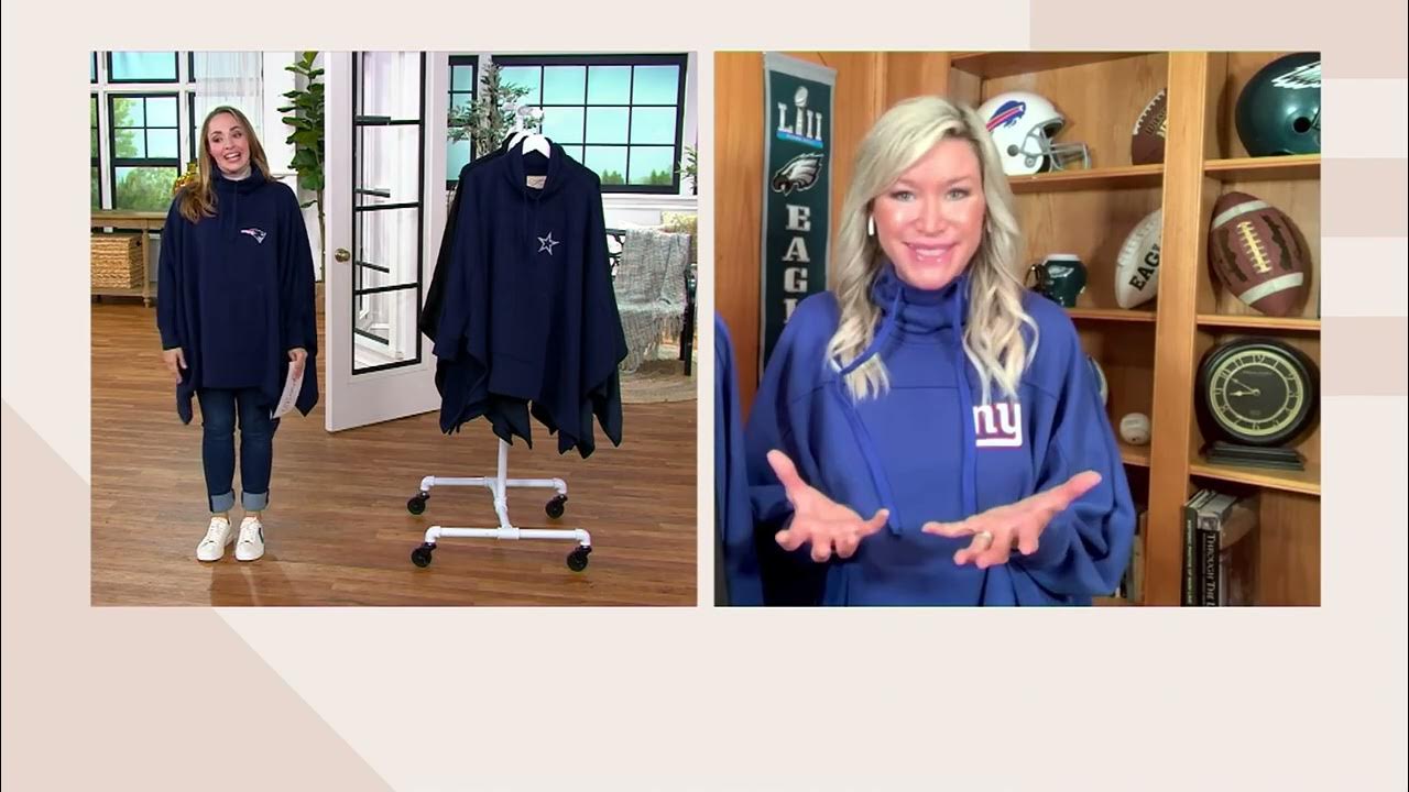 NFL Tony Gonzalez Fleece Poncho w/ Pocket on QVC YouTube