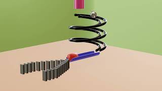 Falling Dominoes Animation   Blender Physics
