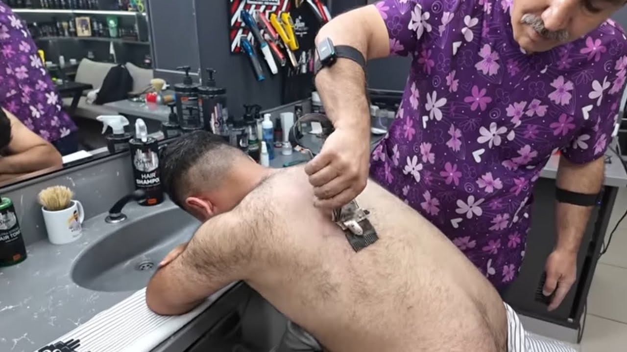 Unreal Relaxing ASMR 💦 Full Back Hair Removal +FoamMassage (Sleep Guaranteed)