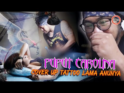 PUPUT CAROLINA cover up tattoo lama Anunya by hendric shinigami