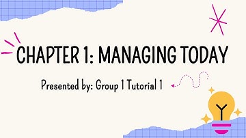 CIB1001 Chapter 1 : Managing Today ( Tutorial 1 Group 1 )