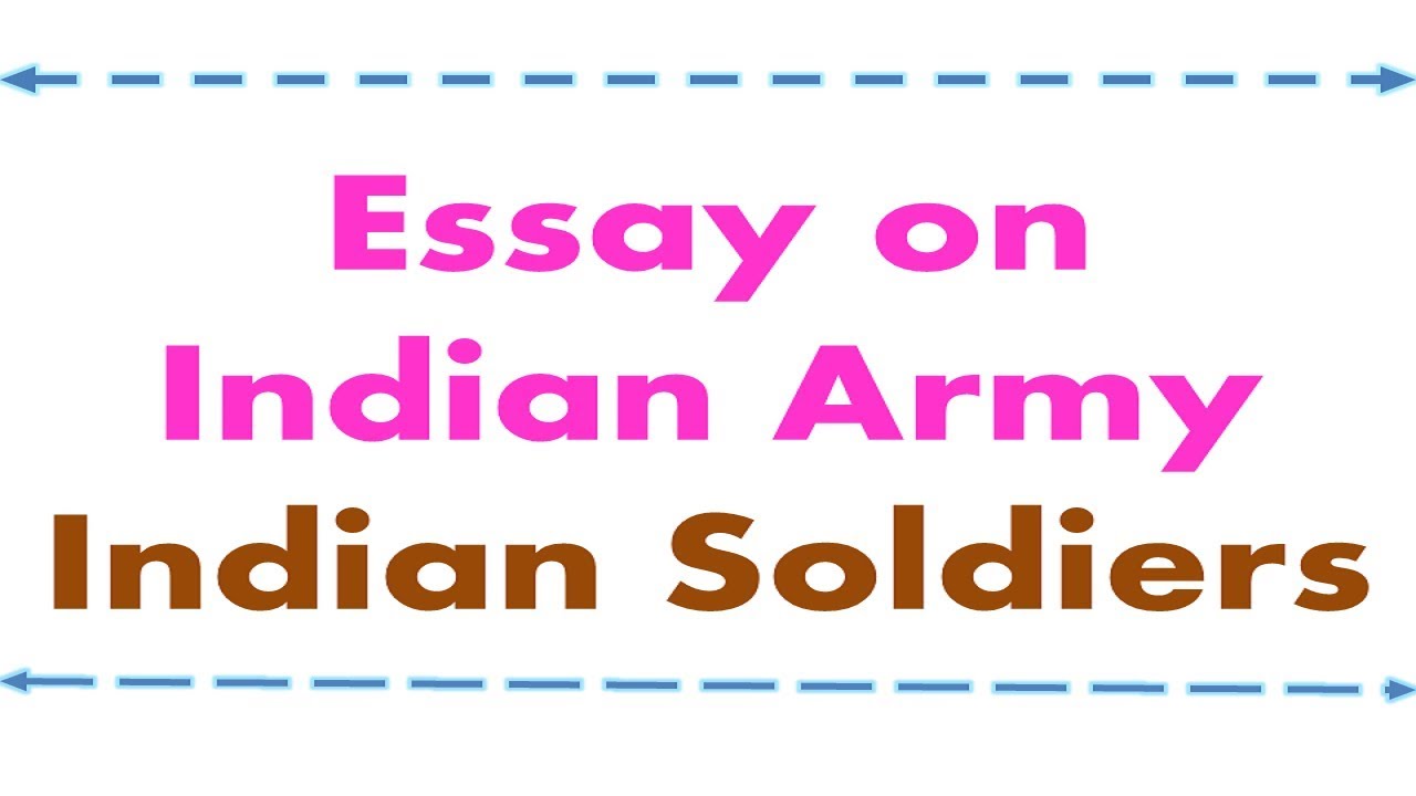 essay on indian army