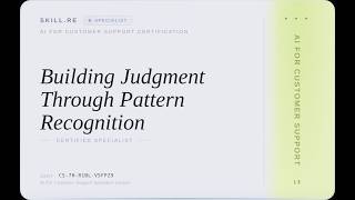 AI for Customer Support: Building Judgment Through Pattern Recognition