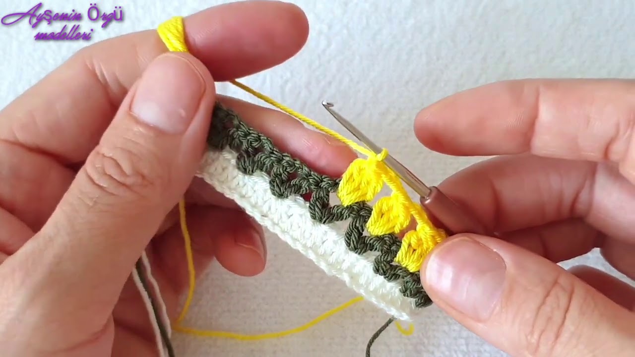 yapımı çok kolay muhteşem örgü lale modeli crochet