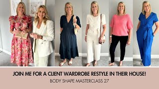 Watch Me Complete A Client Wardrobe ReStyle In Their House! Body Shape Masterclass 27