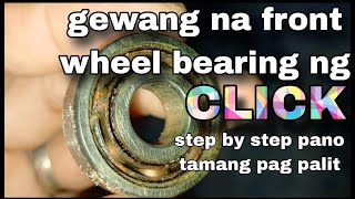 how to replace front wheel bearing of honda click 125 | step by step tutorial |.