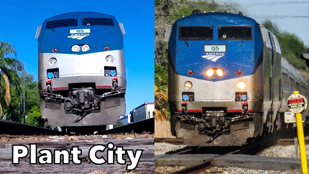 Long Amtrak Train Runs Over Camera in Downtown Plant City! - YouTube