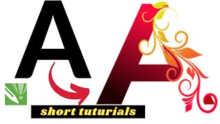Alphabatic design in coral Draw/tutorial #shorts
