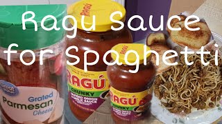 Spaghetti  in Ragu Sauce.American way of cooking.