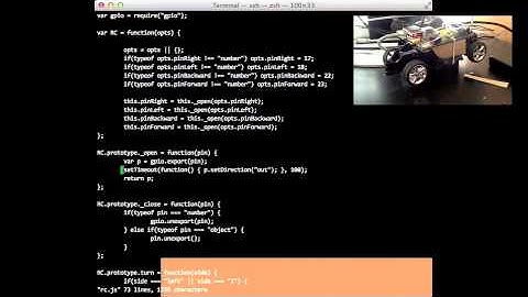Driving RC car with node.js and a Raspberry Pi