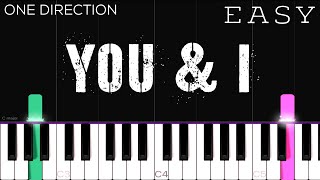 One Direction - You & I | EASY Piano Tutorial chords