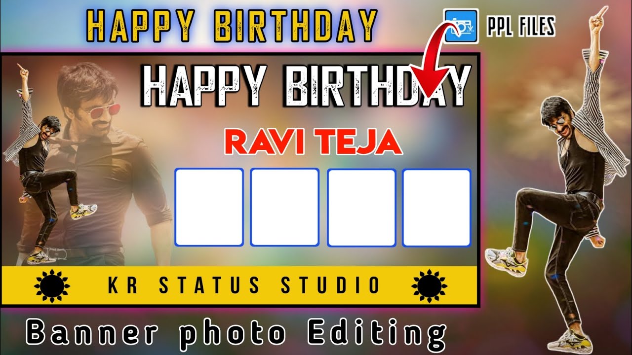 #Ravi_Teja birthday Banner photo Editing mobile | #photo_editor_app ...