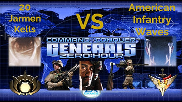 Command and Conquer Generals ZeroHour 20 Jarmen Kells VS American Infantry Waves Mini Part 1