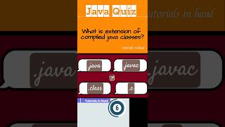 what is extension of compiled java classes #java #javatutorial #javamcq #javaprogramming #shorts