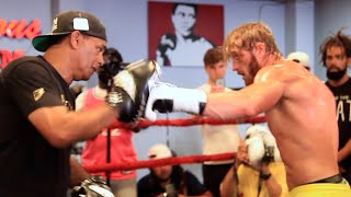 Logan Paul Shows Power At Open Workout For Floyd Mayweather Showtime Boxing