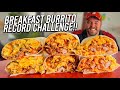 Cheesy Breakfast Burrito Man vs Food Challenge Record!!