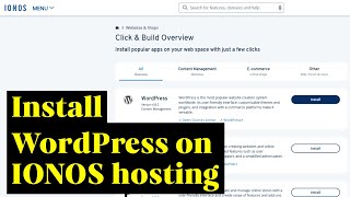 How to Install WordPress on IONOS Hosting | How to setup WordPress website on IONOS