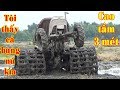 Xem chiếc máy cày Kubota M6040su lên lầy cất đầu quá cao khoe hết cả bụng